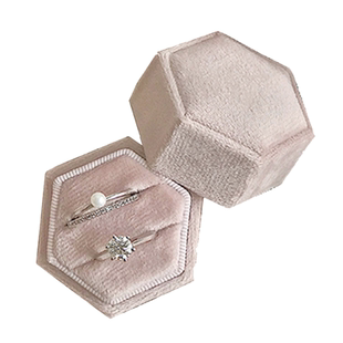 Forus天鹅绒戒指盒婚礼交换结婚求婚精致丝绒单戒双戒复古森林系