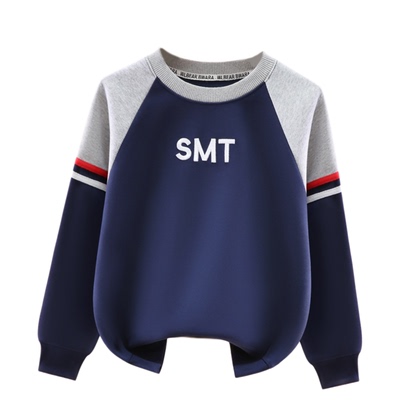 男童秋冬季加绒一体绒卫衣打底衫