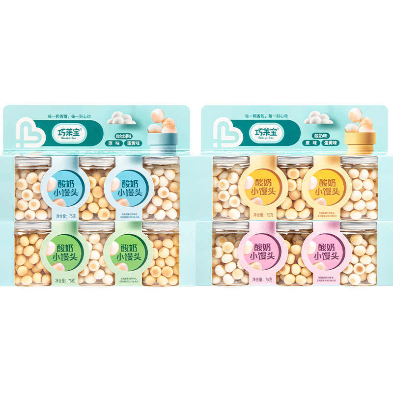 巧莱宝酸奶小馒头75g/排入口即化
