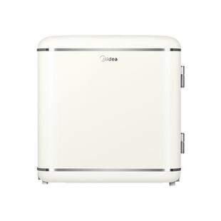 美的迷你单门复古小冰箱家用宿舍一级能效节能冷藏奶酪小方46升