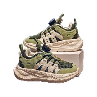 贵人鸟童鞋春款2026新款男童女童潮牌百搭运动鞋网面旋钮扣跑步鞋