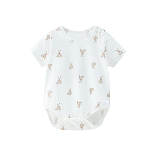 娃丽比婴儿衣服女宝宝夏装纯棉短袖包屁衣夏男哈衣爬服连体衣薄款