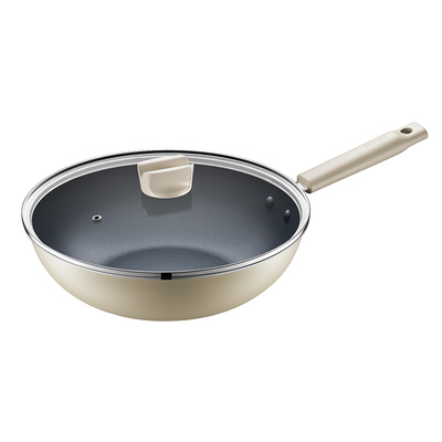 苏泊尔炒锅家用抗菌炒菜锅不粘锅电磁炉专用燃气煤气灶适用平底锅