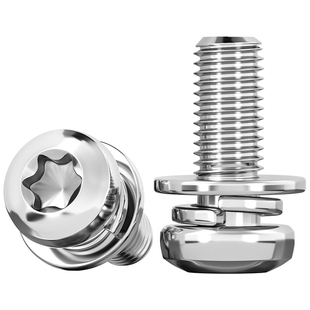 304不锈钢圆头盘头梅花三组合螺丝带平弹垫片螺钉螺栓MM3M4M5M6M8