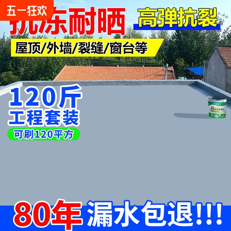 屋顶防水补漏专用涂料楼顶房顶堵漏王外墙裂缝渗水漏水材料防漏胶