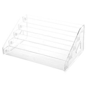 桌面展示板吧唧周边立牌收纳盒透明亚克力多层阶梯展示架谷子徽章