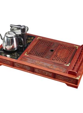 缅甸茶盘红木缅甸花梨茶盘中式
