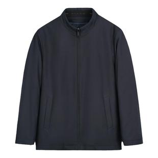才子立领夹克式羽绒服男士2025秋冬新款商务休闲保暖短款黑色外套