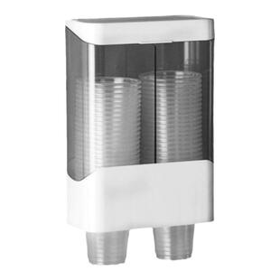 装一次性杯子的自动取杯器挂墙纸杯桶塑料杯架放水杯托收纳置物架