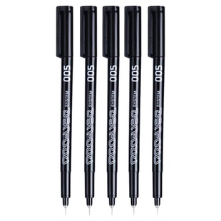 日本白金针管笔005玉石雕刻绘图用勾线笔油性针管记号笔描边笔防水针管笔CS-200PN草图设计笔极细0.05