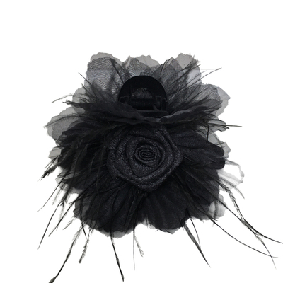 抓夹毛绒布艺日韩立体花朵发夹