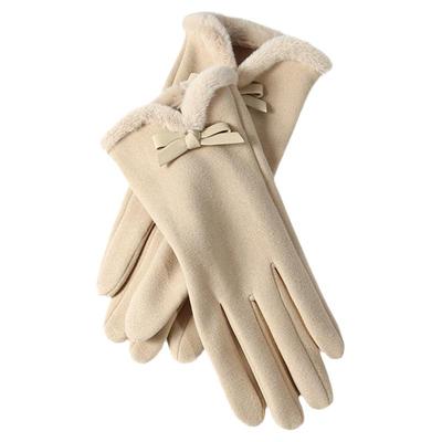 CACUSS女保暖蝴蝶结气质触屏手套