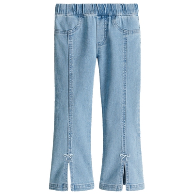 HM童装儿童女童牛仔裤春季松紧腰喇叭形长裤1300680