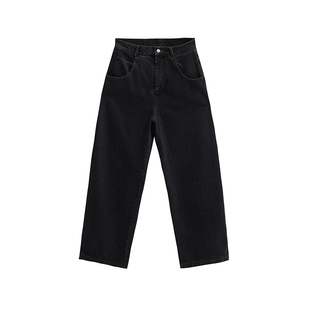 男道cleanfit水洗牛仔裤男春秋季复古宽松直筒阔腿裤美式高街裤子