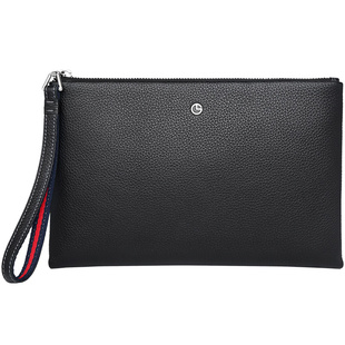 金利来男士手包真皮大容量手拿包商务信封包牛皮手抓包潮男式包包