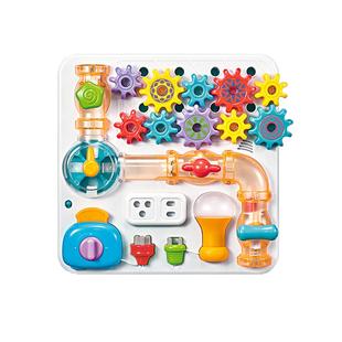 澳贝早教教具STEM蒙氏益智动脑板1-3岁幼儿童宝宝忙碌板开锁玩具2