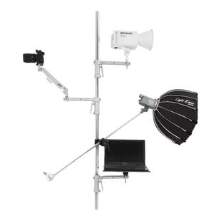 Meking美铿K-8设备树支架天地杆多功能DIY工作室相机升降架平面拍摄俯拍单反直播架可移动拆卸横臂魔术腿枪把