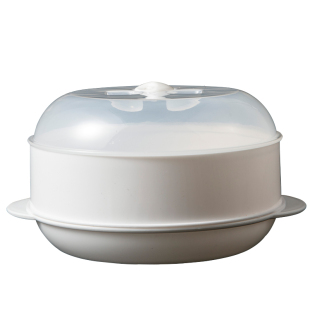 加厚微波炉蒸笼专用器皿家用带盖加热容器蒸馒头包子耐高温大热饭