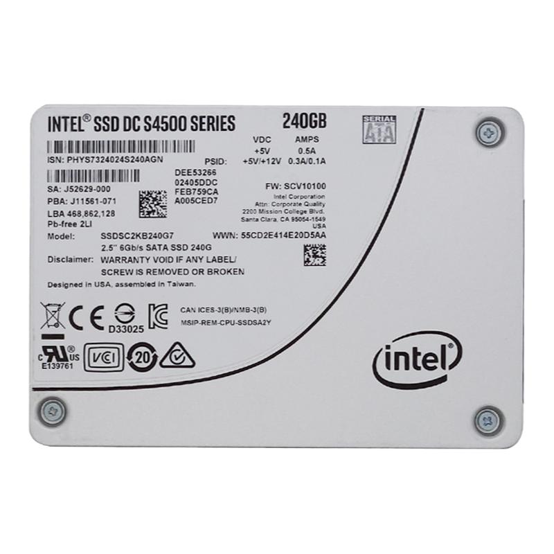 Intel/英特尔S4500 240G 480G 960G2.5英寸固态企业级SATA硬盘SSD