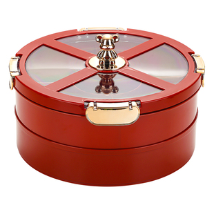 2026款新年果盘高端精致高颜值干果收纳盒客厅家用糖果零食摆放盘