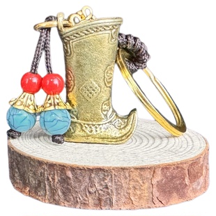 古法钥匙扣挂件蒙古包马镫马头琴蒙古靴酒壶配件钥匙扣复古钥匙链