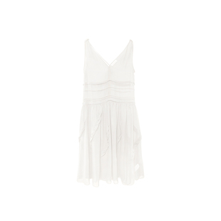 【正品现货】 SHORT SENTENCE 短句 25春夏 荷叶边缀饰雪纺连衣裙