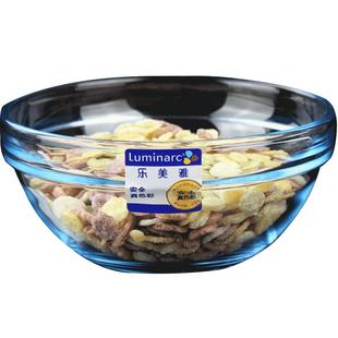 乐美雅钢化玻璃碗透明耐热沙拉碗吃饭碗甜品碗家用烘焙面碗微波炉