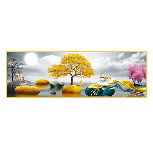 卧室床头画自粘贴画墙贴酒店宾馆客厅房间背景墙装饰画壁画墙纸