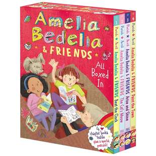 华研原版 糊涂女佣和朋友们4册盒装 英文原版 Amelia Bedelia & Friends 儿童桥梁章节小说 英语课外读物 英文版进口原版书籍