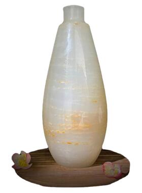 杭州玄关天然玉石花瓶轻奢玉净瓶