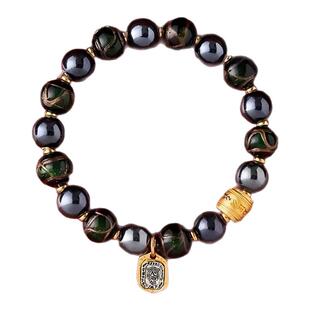 北京雍和门香灰琉璃手串招财手链朱砂事业健康男女款本命年礼物