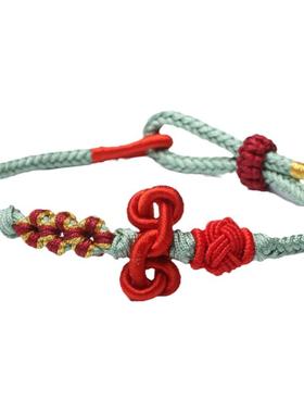 上岸文昌结小红绳编织手绳男生