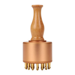 丰林纯黄铜艾灸经络刷燃脂肪揉腹肝胆推拿随身灸刮痧按摩一体器具