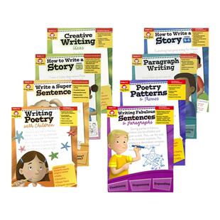 Evan Moor How to Write a Story a Super Sentence Paragraph Writing Creative Writing 美国加州句子段落故事创意写作指导