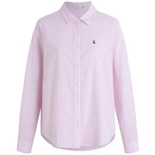 Navigare意大利小帆船粉色条纹衬衫女2026春季新款休闲长袖衬衣