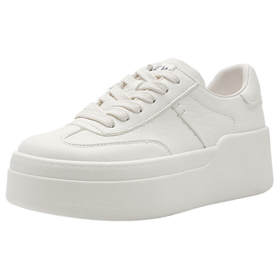 奥莱专供Nine West/玖熙厚底小白鞋女新款轻便软底增高休闲鞋板鞋