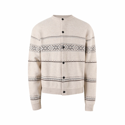 费尔岛提花仿羊绒针织衫毛衣