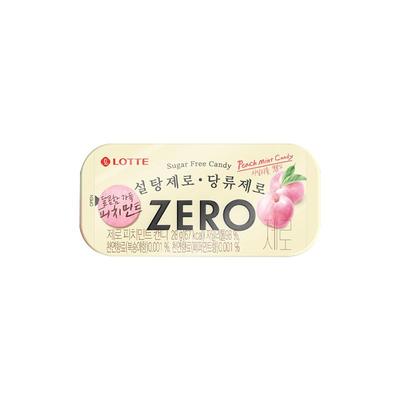 韩国乐天zero无糖桃子味薄荷糖