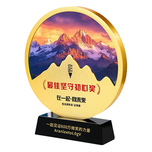 2026新款创意水晶奖杯定制定做年会优秀员工高档大气奖牌冠军高端