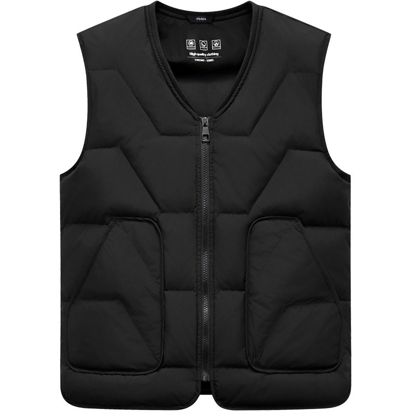 雪中飞中老年爸爸装羽绒背心马甲