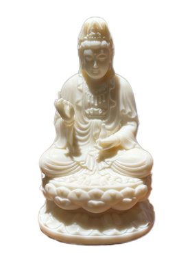 茶空间自在观音佛具工艺品新中式禅意摆件客厅玄关茶宠象牙果摆件