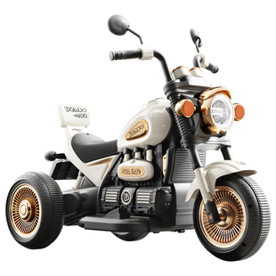 儿童电动摩托车三轮车男女孩宝宝车小孩可坐人充电双人遥控玩具车