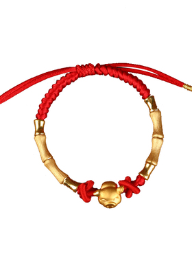 纯银转运珠情侣端午节红绳手链