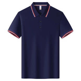 工作服短袖定制夏季速干工衣翻领polo衫纯棉t恤工厂男女印字logo
