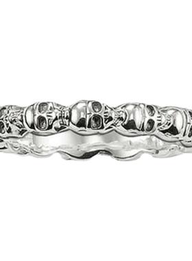 托马斯萨博骷髅头925银情侣戒指