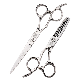 钢崎左手理发美发打薄鱼骨剪刀平剪牙剪无痕左撇子发型师剪发专用