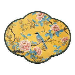 中式喜鹊餐垫吸水防滑餐桌隔热垫茶席茶桌硅藻泥速干茶杯垫