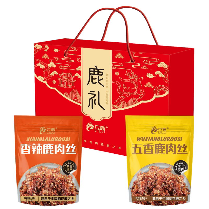 立鹿鹿肉丝香辣五香礼盒