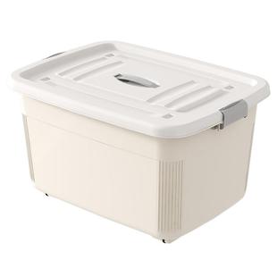 收纳箱家用大容量收纳整理箱塑料筐衣服储物箱收纳盒带轮滑轮宿舍