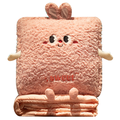 加厚抱枕被子两用折叠午休毯子